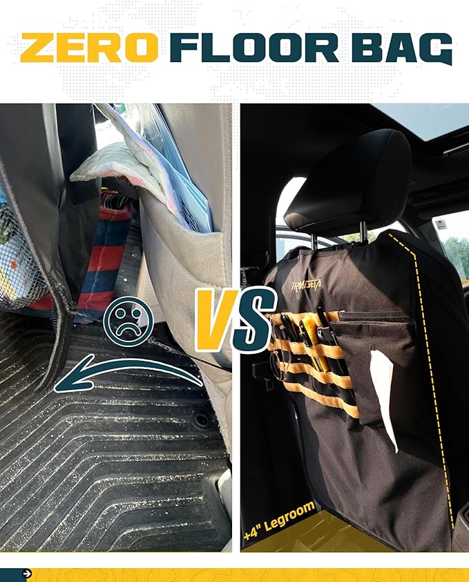 Seat Back Protector | Tactical MOLLE Panel Organizer | Universal Waterproof Back Cover for Compact SUVs/Trucks