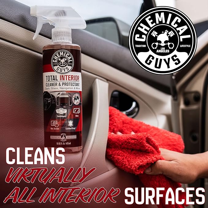 Chemical Guys SPI22516 Total Interior Cleaner & Protectant (Safe on Dash, Leather, Vinyl, Plastics, Trim, Glass, Fabric & More), 16 Fl Oz (Pack of 2) (Black Cherry Scent)