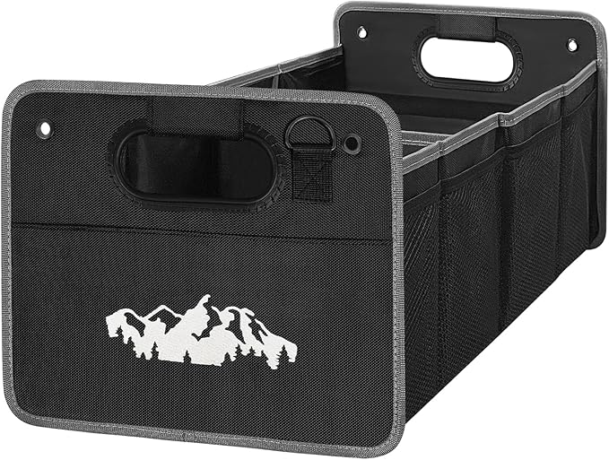 Car Trunk Organizer for Subaru Outback Crosstrek Forester Ascent Impreza WRX Legacy Accessories, Car Trunk SUV Accessories for Men & Women, 600D Oxford Polyester Trunk Storage Organizer Box (WHITE)