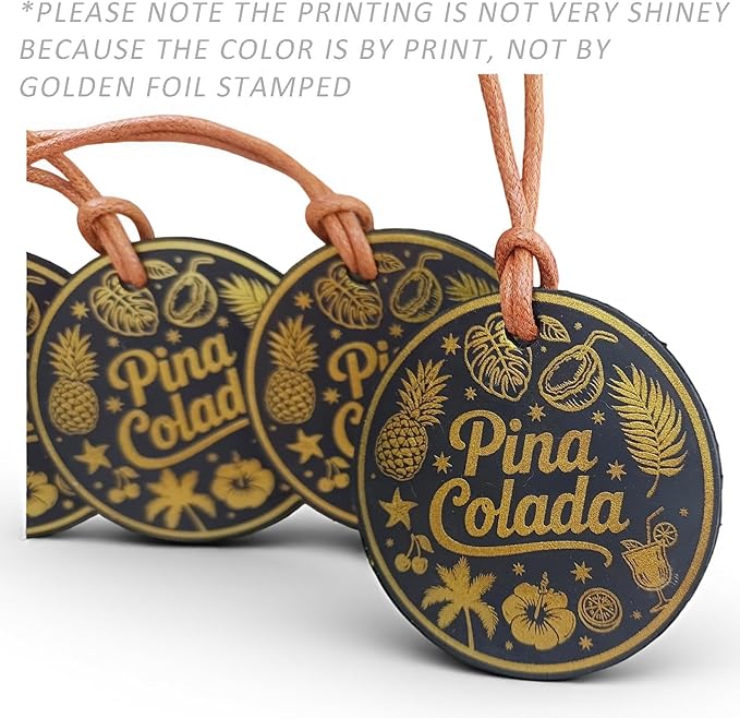 Leather Air Freshener for Car Pina Colada Crazy Horse Leather Car Mirror Hanging Accessories Multi Purpose Car Charm for Interior Decor Gifts for Friends Women