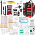 242 pc First Aid Survival Kit with SWAT-T Tourniquet Made in USA | IFAK Emergency Trauma Kit | Survival Gear | by Emblem Outdoor