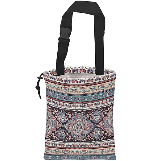 Car Trash Bag Geomatric Textile Texture Car Garbage Bag Hanging Car Trash Can for Back Seat with Drawstring, Waterproof Garbage Bags for Car Accessories Vehicle Travelling Camping Outdoor