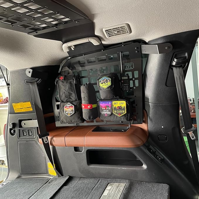 HIGH FLYING for Toyota Sequoia 2008-2022 Car Accessories Modular Storage Molle Panels System Trunk Shelf Luggage Storage Carrier Trunk Organizer Aluminum Alloy (Side Panels)