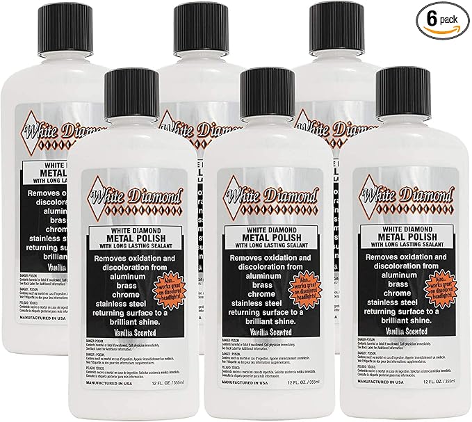 Schultz Laboratories Metal Polish - Perfect for Stainless Steel, Brass, Aluminum, Chrome, Gold, Silver - Multi-Purpose Cleaner, Sealant, Rust Remover/Preventer for Cars, Jewelry, Boats & More - 6 Pack