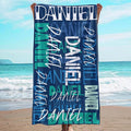 JML Personalized Beach Towel with Name, Custom Beach Towel with Name, Customized Microfiber Pool Towel, Quick Dry & Absorbent Swim Towel for Adult,Anniversary, Birthday, Summer Holiday,Vacation
