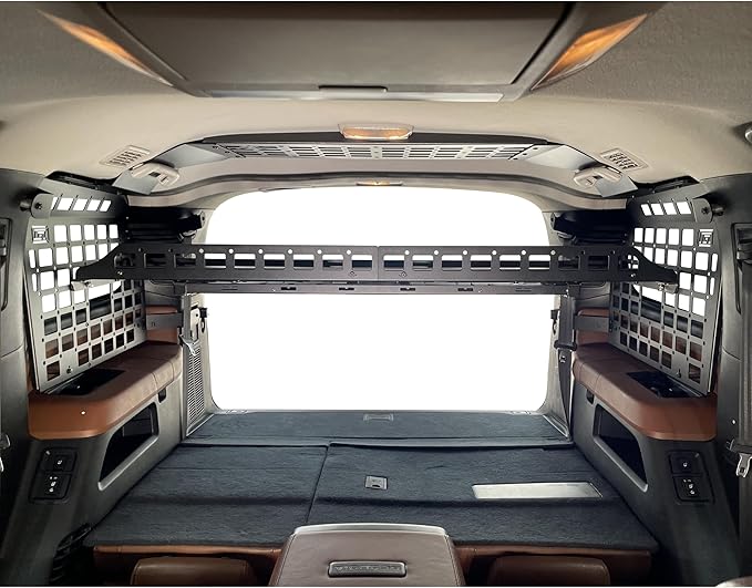 HIGH FLYING for Toyota Sequoia 2008-2022 Car Accessories Modular Storage Molle Panels System Trunk Shelf Luggage Storage Carrier Trunk Organizer Aluminum Alloy (Side Panels+Shelf)