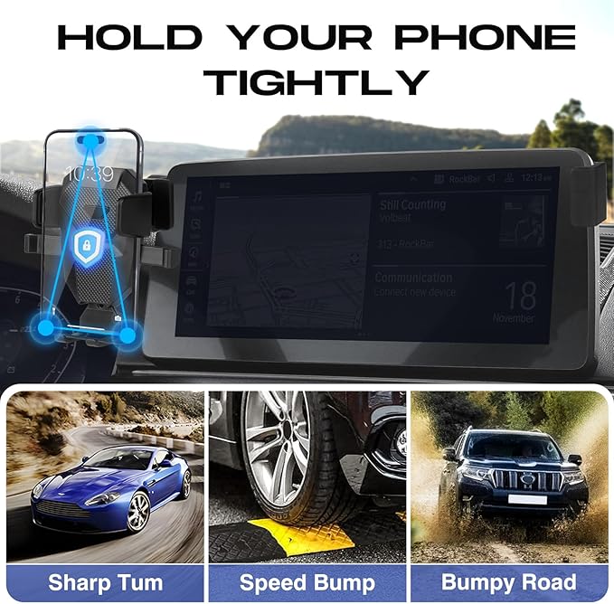 Car Phone Holder for 2021 2022 2023 BMW 5 Series Accessories,Adjustable GPS 5 Series Phone Mount ONLY for 12.3-inch Screen,Hands-Free Ultra Stable Phone Stand for All Phones