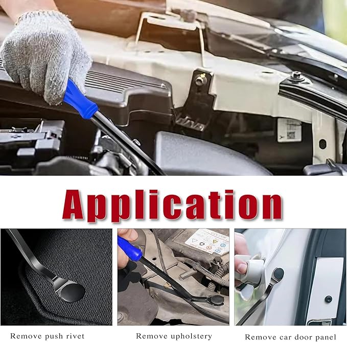 1 PCS Car Clips Fastener Remover Tool, Car Panel Dashboard Door Window Tool, Fastener Car Panel Door Interior Window Tool, Clip Puller Rivet Removal Tool (Blue)