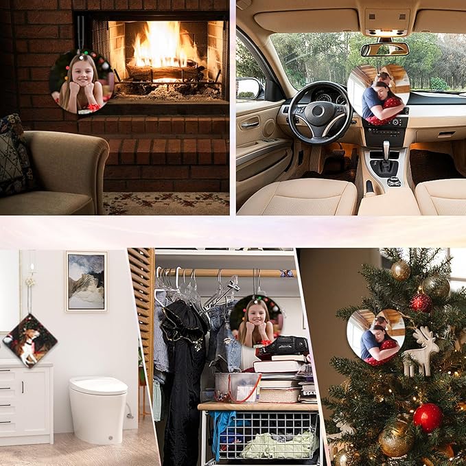 10-100Pcs Custom Logo Car Air Fresheners Bulk – Wholesale Personalized Double-Sided Air Fresheners with Photo Text Logo, Unique Gift for Car Owners (Round)