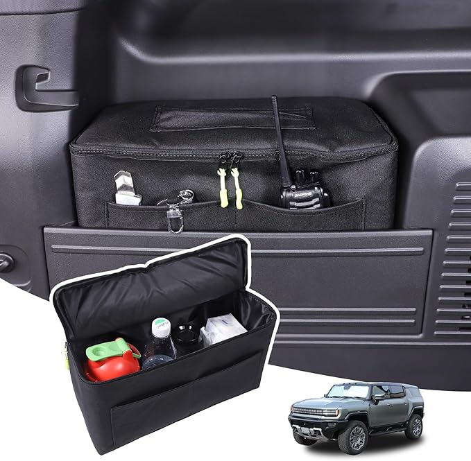Car Trunk Organizer Storage Bag Cargo for Hummer EV SUV 2024 2025 2026 Accessories Trunk Side Window Luggage Storage Bag Foldable Collapsible Large Capacity Stable Multi-Function-Trunk Organization