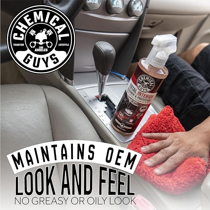 Chemical Guys SPI22516 Total Interior Cleaner & Protectant (Safe on Dash, Leather, Vinyl, Plastics, Trim, Glass, Fabric & More), 16 Fl Oz (Pack of 2) (Black Cherry Scent)