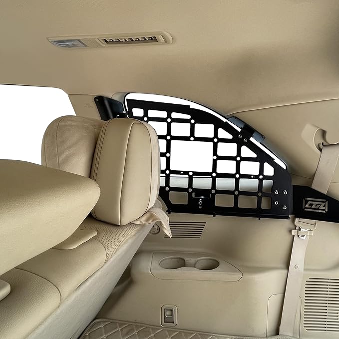 HIGH FLYING for Toyota Highlander 2014 2015 2016 2017 2018 2019 Car Accessories Modular Storage Molle Panel Shelf Luggage Carrier Trunk Organizer Aluminum (Side Panel)