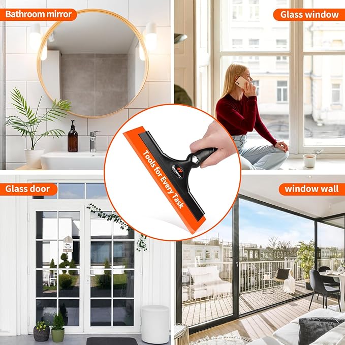 WRAPXPERT Window Tint Squeegee 8.3-Inch Silicone Squeegee for Car Windows, Window Tint Tool Kit for Windshield, Side Mirror, Shower Glass, and House Windows/Door Cleaning