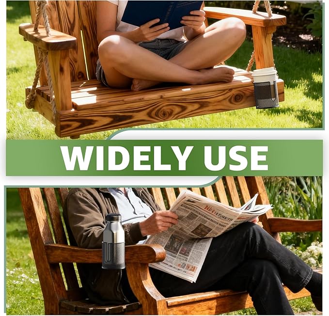 1 Pack Boat Ring Cup Holder, Universal Wall Mounted Cup Holder, Wall Mount Drink Holder for Marine, Yacht, RV, Railings, Swing, Installs on Drillable Walls Using Screws, 3.54" Inner Diameter(Black)