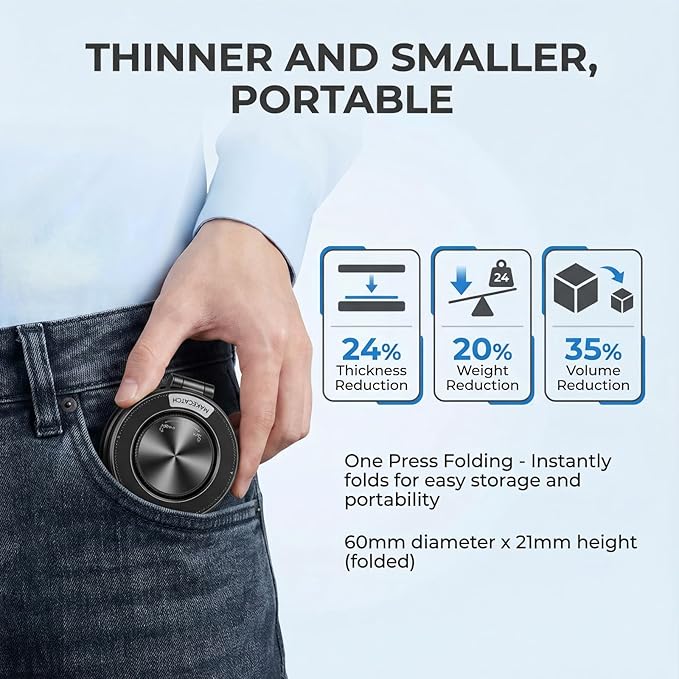 Vacuum Magnetic Car Phone Mount, 120+LB N55 Magnet (3000gf) Dashboard & Windshield Holder with Ultra-Stable Suction Cup, Foldable 0.83in Compact Car Mount for iPhone Samsung –Black