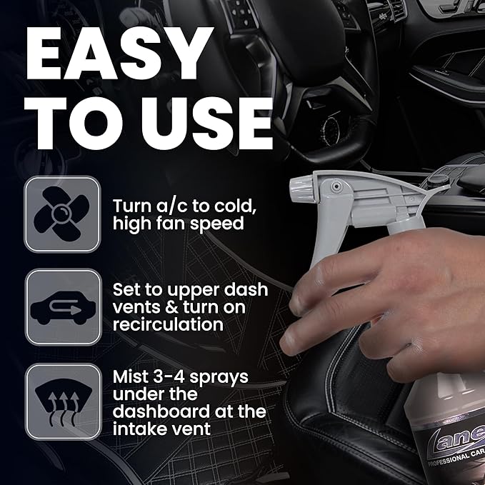 LANE’S Premium Car Air Freshener "Baby Powder" - 16 oz Water-Based, Long-Lasting Auto Scent Spray - Food, Pet, Odor Smell Deodorizer for Cars, Trucks, SUVs' Interior Leather, Carpet, Upholstery