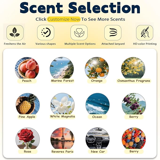 10/20/50/100Pcs Custom Logo Air Fresheners for Car Bulk, Personalized Logo Car Air Fresheners Bulk DoubleSided, Customized Air Freshener Suitable for Car,Wardrobe, Branding Business (Rectangle)