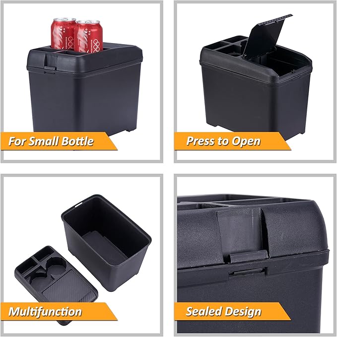 Car Trash Can Bin Waste Container Multi-Function Storage Box Car Cup Holder Car Organizer