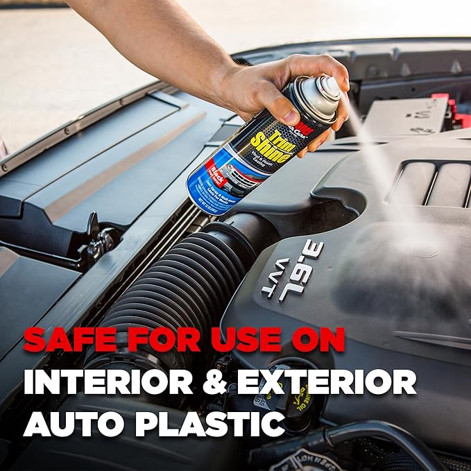 Stoner Car Care 91034 Trim Shine – Black Trim and Plastic Restorer for Cars – Vinyl and Plastic Trim Protectant Coating for Interior and Exterior Use – Fast-Drying No Sling – 12 oz