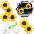 6 Pieces Sunflower Air Vent Clip Car Air Freshener Sunflower Car Accessories Cute Car Air Freshener Sunflowers Gift Decorations Girasoles Car Clip Interior Air Vent Decorations