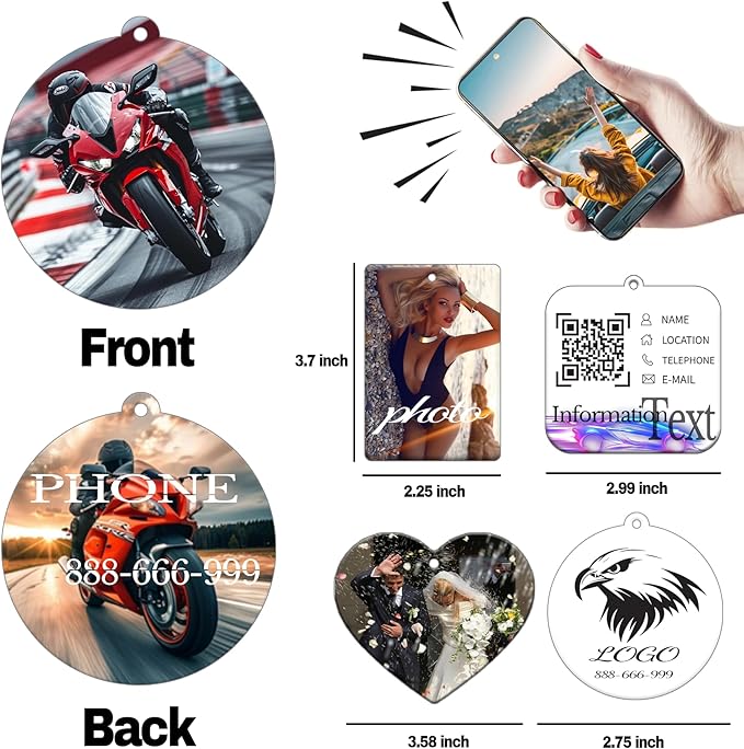 10/50/100Pcs Custom Logo Car Air Fresheners Bulk, Wholesale Personalized Double-Sided Car Air Fresheners with Photo/Text/Business Logo, Suitable for Truck and Car Drivers (50-Round)