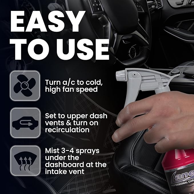 LANE’S Premium Car Air Freshener "Cherry" - 128oz Water-Based, Long-Lasting Auto Scent Spray - Food, Pet, Odor Smell Deodorizer for Cars, Trucks, SUVs' Interior Leather, Carpet, Upholstery