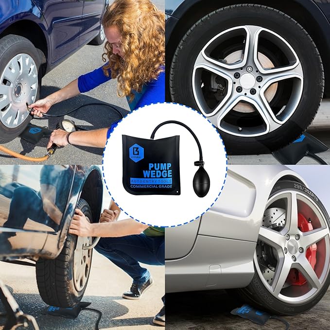 Air Wedge Bag Pump, Strong Commercial Grade Air Wedge Bag Pump Professional Leveling Kit & Alignment Tool Bag in the Popular Medium Size (6 Pack)