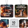10-1000Pcs Custom LOGO Air Fresheners, Customized Bulk Car Air Freshener, Personalized Photo Company Text LOGO Air Fresheners Brand Wedding Gifts (Square)