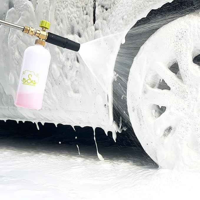 ESP Foam Cannon 1L Car Wash Foam Sprayer with 1/4" Quick Connector, 5 Nozzle Tips for Pressure Washer
