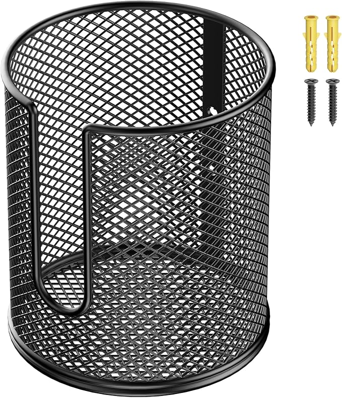 1 Pack Boat Ring Cup Holder, Universal Wall Mounted Cup Holder, Wall Mount Drink Holder for Marine, Yacht, RV, Railings, Swing, Installs on Drillable Walls Using Screws, 3.54" Inner Diameter(Black)