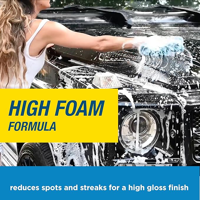 Rain-X 620191 Foaming Car Wash - 100 fl oz. High-Foaming, Concentrated Formula For Greater Cleaning Action, Safely Lifting Dirt, Grime And Residues For An Exceptional Clean