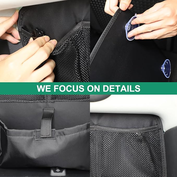 Car Trunk Side Organizer Bag Compatible with Land Rover Defender 90 110 130 2020-2024 Oxford Cloth Multifunctional Trunk Storage Bag Black Mesh Trunk Organizer Bag 2PCS/Set