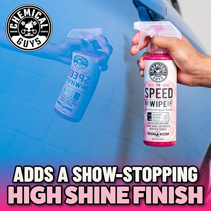 Chemical Guys WAC_202_16 Speed Wipe Quick Detailer, Safe for Cars, Trucks, SUVs, Motorcycles, RVs & More, 16 fl oz, Cherry Scent (Pack of 2)