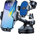 HTU 【Military-Grade Suction】 2025 Cell Phone Holder for Car【Flexible Telescopic Arm】 Car Phone Mount Stand for Dashboard Windshield for iPhone 16 Pro Max 15 14 13 12 Samsung Truck Jeep (Indigo)