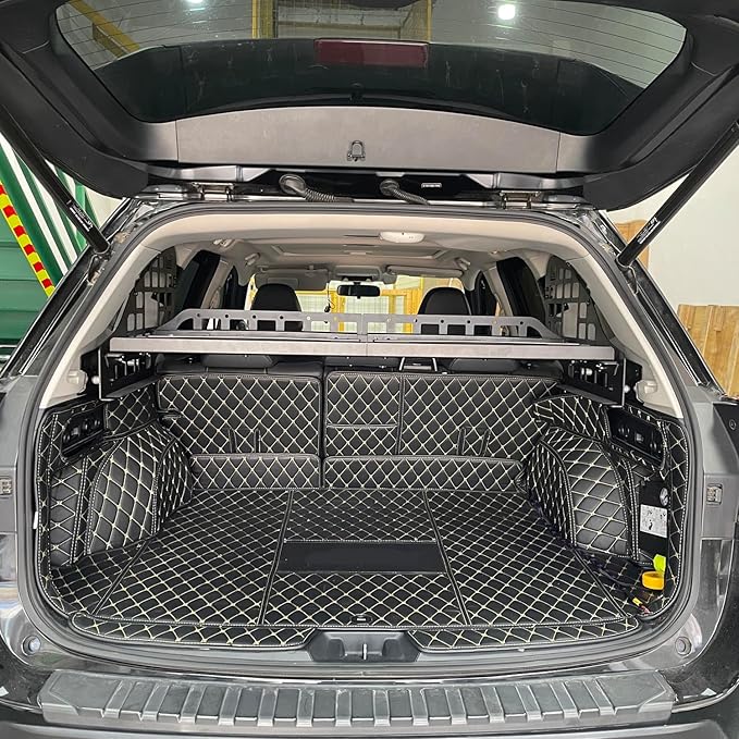 HIGH FLYING for Subaru Forester 2019-2024 Car Accessories Modular Storage Molle Panels System Trunk Shelf Luggage Storage Carrier Trunk Organizer Aluminum Alloy (Side Panels+Shelf)