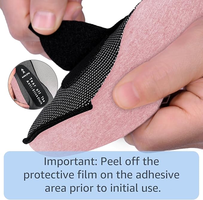 Neck Travel Pillows for Airplanes Memory Foam Neck Comfort Pillow Compact Ergonomic Design Sleeping Essentials for Long Flights Car Rides and Home Use (Pink)