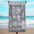 JML Personalized Beach Towel with Name, Custom Beach Towel with Name, Customized Microfiber Pool Towel, Quick Dry & Absorbent Swim Towel for Adult,Anniversary, Birthday, Summer Holiday,Vacation