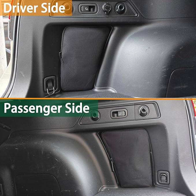 Trunk Upgrade, Trunk Organizer Pocket Bag, Trunk Cubby Storage bag, Cargo side pocket For Subaru Forester SK 2024 2023 2022 2021 2020 2019,Black, 2 pcs (Driver's side+Passenger's side)