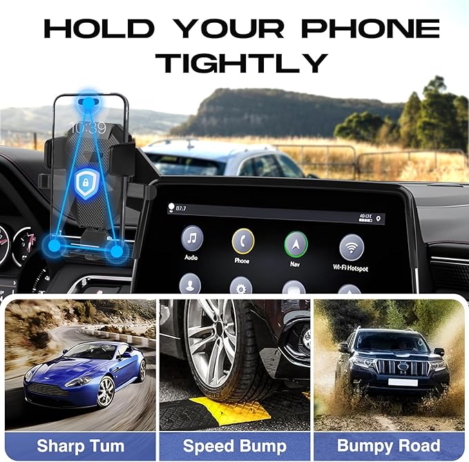 Car Phone Holder for 2021-2024 Chevy Tahoe/Chevrolet Suburban Accessories,Adjustable Suburban Phone Mount for 10.2-inch Screen,Hands-Free Ultra Stable Phone Stand