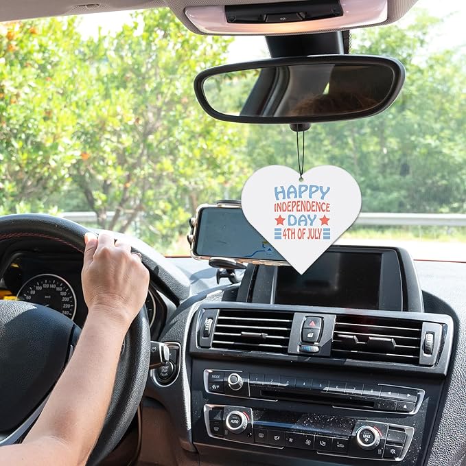 10-1000 Pcs Custom Air Fresheners with Picture - Personalized Photo Logo Text Double Sided Air Freshener Customized Bulk Gifts for Car Business Branding Events (Heart Shape, Various)