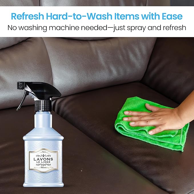 LAVONS Fabric Freshener Spray Kids& Pet Safe, Fabric Refresher Spray for Clothes& Furniture, Smoke Odor Eliminator for Houses, Offices, Car& Hair, Shoe Deodorizer from Japan 12.5 Fl Oz SHINY MOON