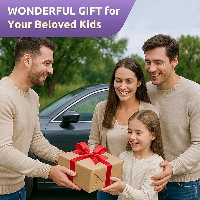 Car Pillow for Kids, Travel Pillow with Adjustable Strap, U-Shaped Pillow for Adults and Children to Support Head and Body Road Trip Essentials (Purple)