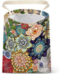 Boho Floral Car Trash Bags - Hanging, One-handed Strap, Cute Printed, Small Garbage Bags for Car Back Seat Accessories