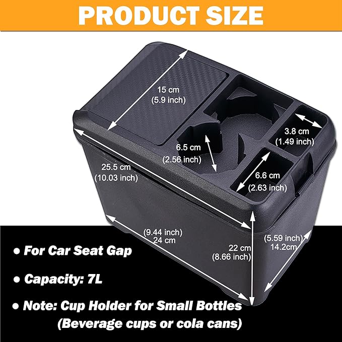 Car Trash Can Bin Waste Container Multi-Function Storage Box Car Cup Holder Car Organizer