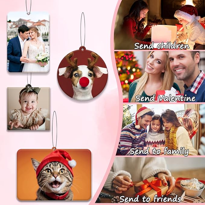 10/50/100Pcs Custom Logo Bulk Car Air Fresheners, Wholesale Custom Double-Sided Car Air Fresheners with Photo Text Logo, Suitable for Truck and Car Drivers, as Well as Business Logos (10 Rectangle)