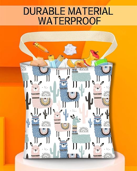 Car Garbage Can, Hanging Car Trash Can Bag for Back Seat Organizer, Cute Llamas