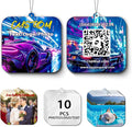 10/20/50/100Pcs Custom Logo Air Fresheners for Car Bulk, Personalized Logo Car Air Fresheners Bulk DoubleSided, Customized Air Freshener Suitable for Car,Wardrobe, Branding Business (Square)