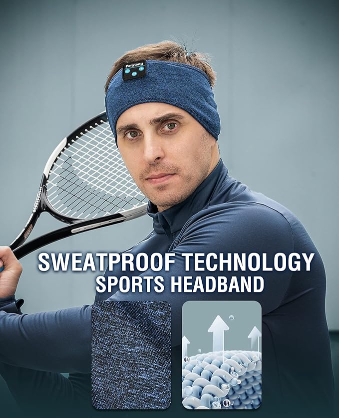 Perytong Sleep Headphones Wireless, Bluetooth Sports Headband Headphones with Ultra-Thin HD Stereo Speakers Perfect for Sleeping,Workout,Jogging,Yoga,Insomnia, Air Travel, Meditation (Deep Teal)