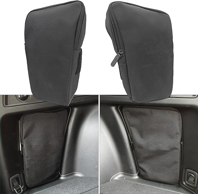 Trunk Upgrade, Trunk Organizer Pocket Bag, Trunk Cubby Storage bag, Cargo side pocket For Subaru Forester SK 2024 2023 2022 2021 2020 2019,Black, 2 pcs (Driver's side+Passenger's side)