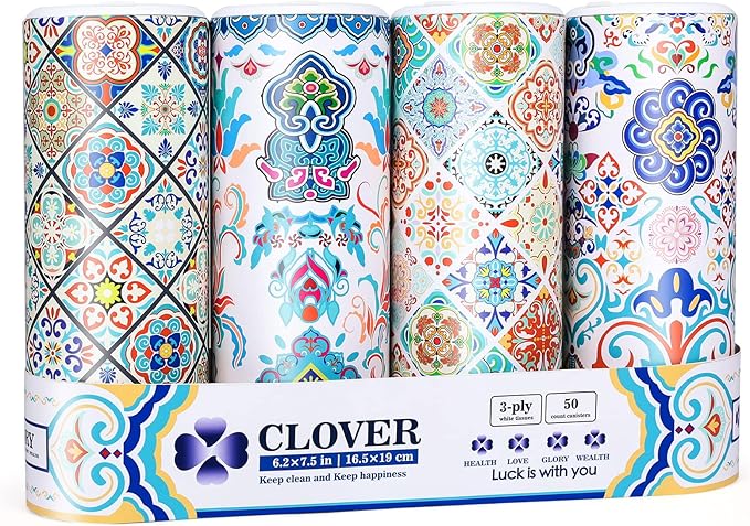 Car Tissue Holder with Facial tissues Bulk, Tissue for Car Cup Holder, Round Tissue Boxes for car tissues Cylinder,Travel tissues Packs Bulk (Lition, 3-Ply, 4 Pack, 200 Sheets)